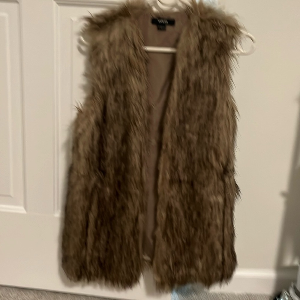 Long brown Fur vest